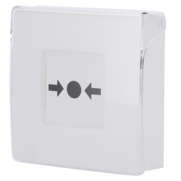 Botón manual de alarma de incendio blanco