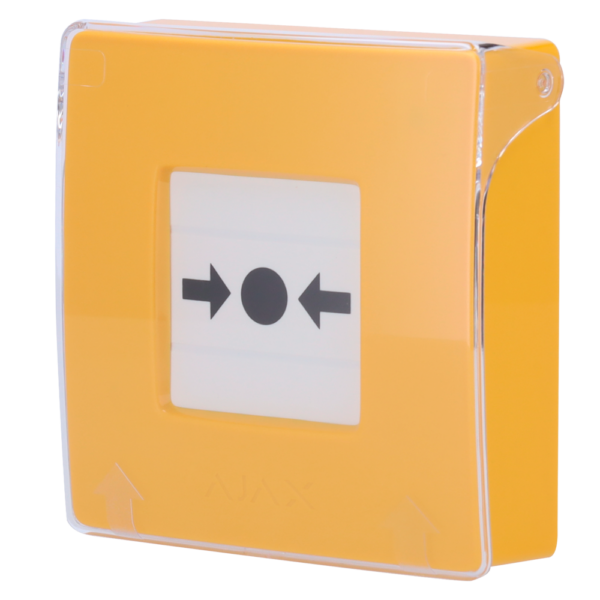 Botón manual de alarma de incendio amarillo